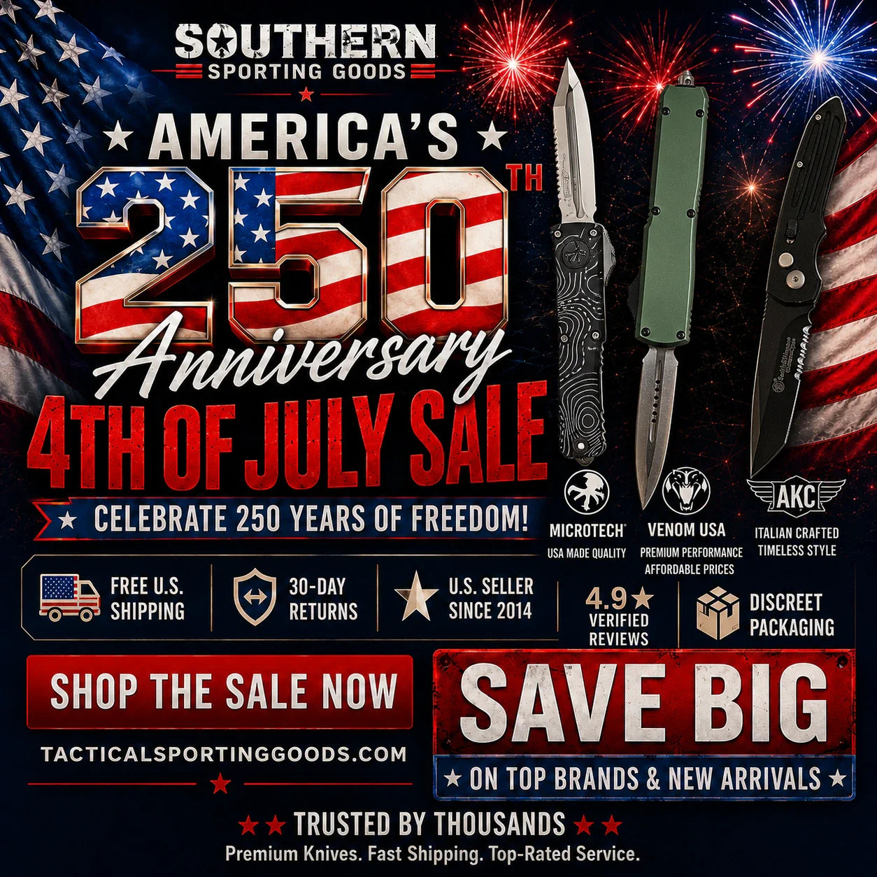 America’s 250th Anniversary 4th of July Sale