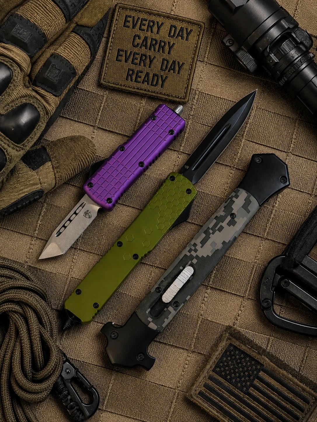 OTF knives under $100 featuring affordable double-action automatic knives with tactical handles and fast deployment from Southern Sporting Goods LLC.