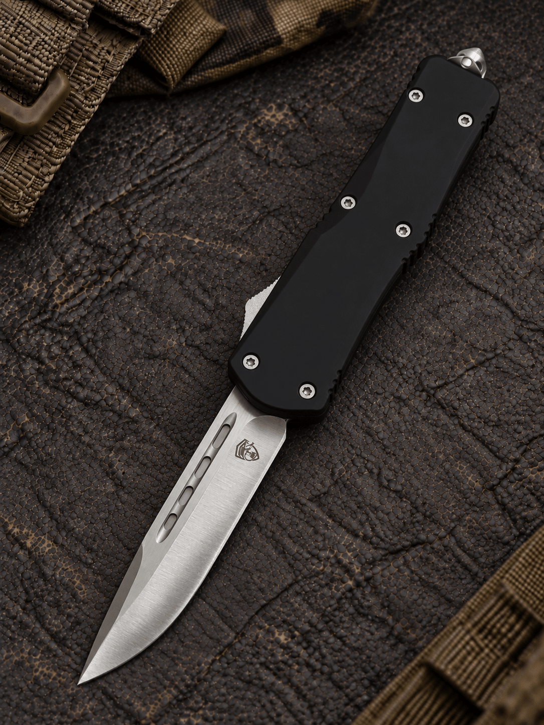 Delta S1 Tactical OTF Automatic Knife – 3.61" Satin Drop Point Blade