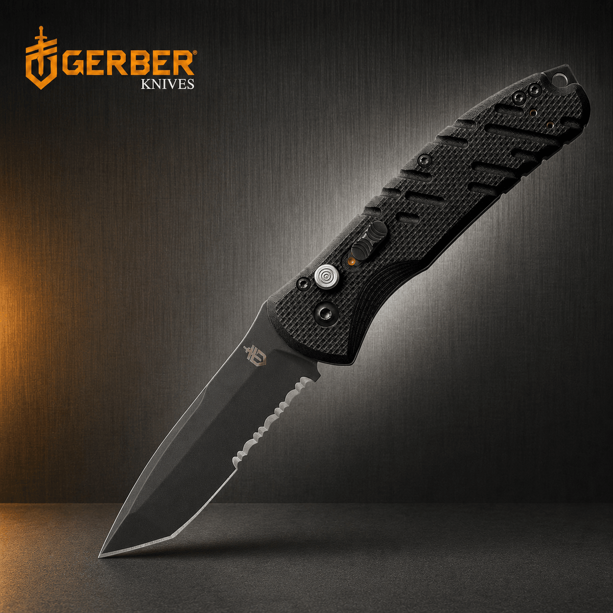Gerber Propel Downrange Automatic Knife Black (3.5 Black Serr)