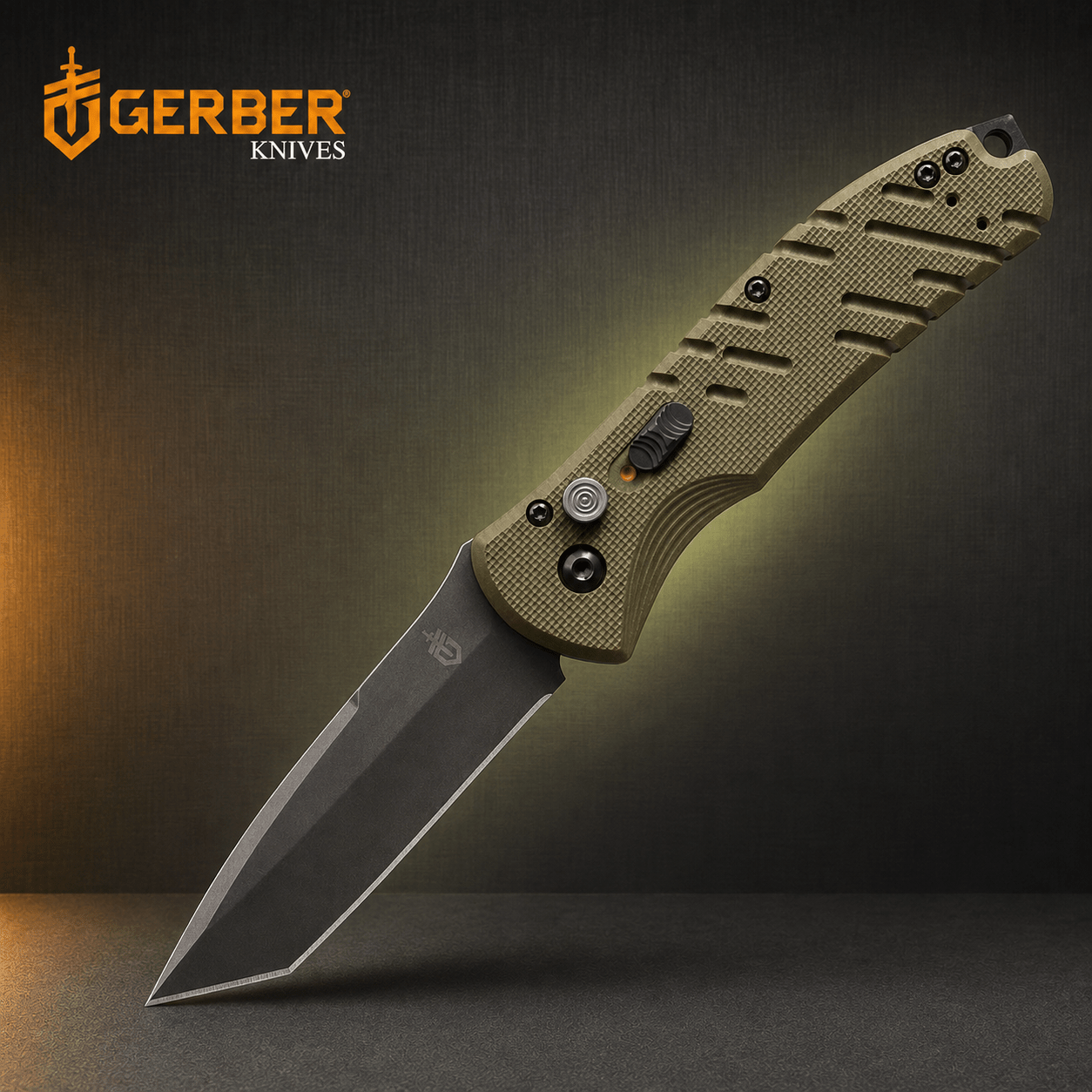 Gerber Propel Downrange Automatic Knife OD Green (3.5" Black S30V)