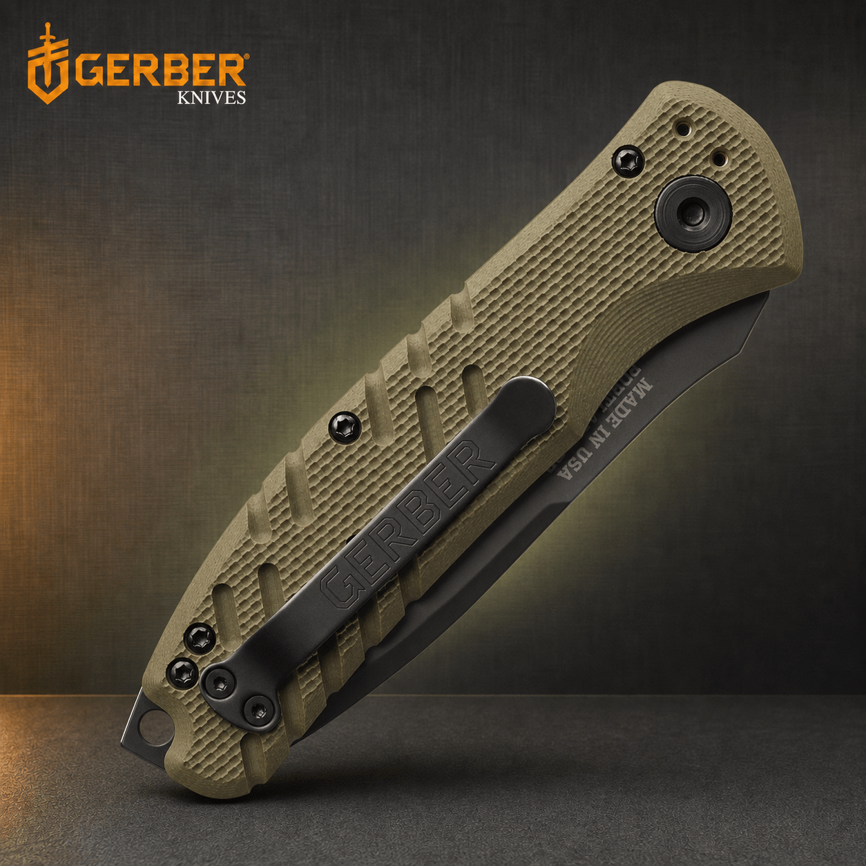 Gerber Propel Downrange Automatic Knife OD Green (3.5" S30V Plain Stonewash Tanto)