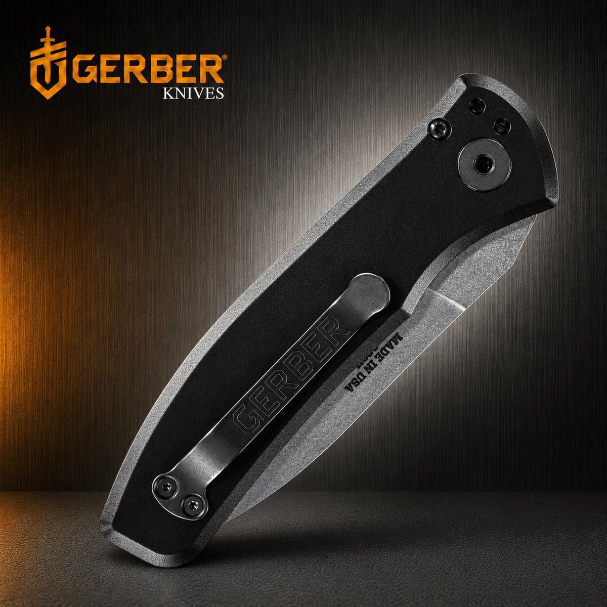 Gerber Empower Automatic Knife BlackWhite Armor Grip (3.25 SW)