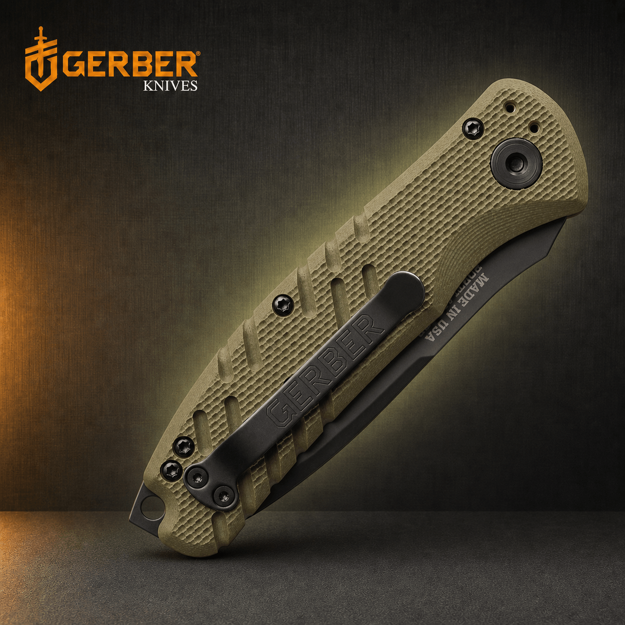 Gerber Propel Downrange Automatic Knife OD Green (3.5" Black S30V)