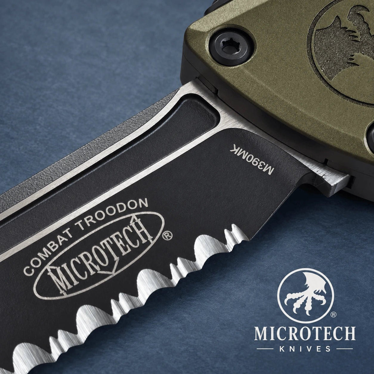 Microtech Combat Troodon Gen III TE OTF Knife - OD Green