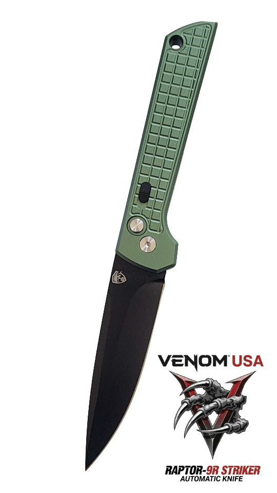 Raptor-9R Striker Automatic Knife OD (Black DP 3.5")