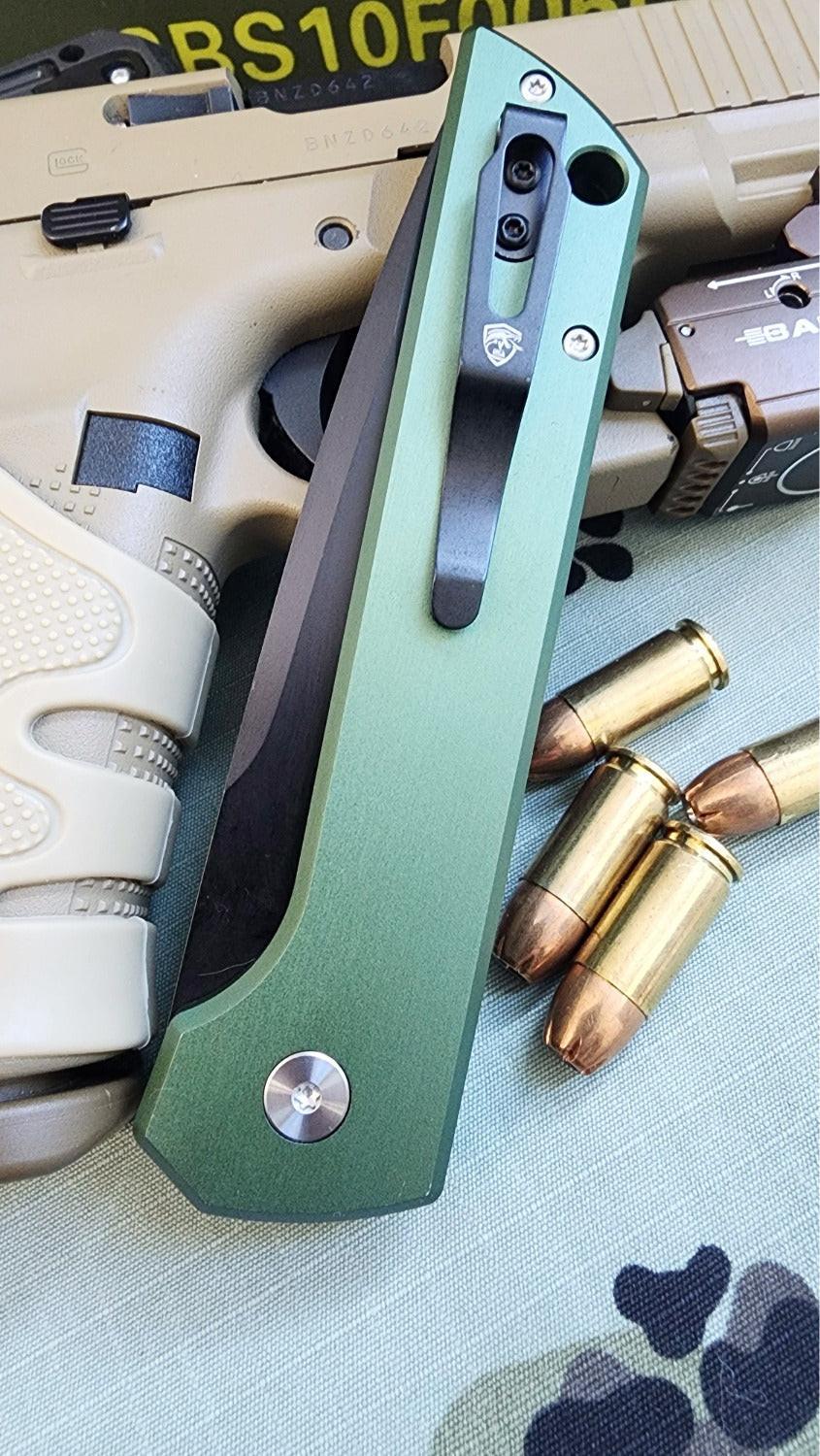 Raptor-9R Striker Automatic Knife OD Black DP 3.5 - Premium Tactical Blade for Elite Collectors