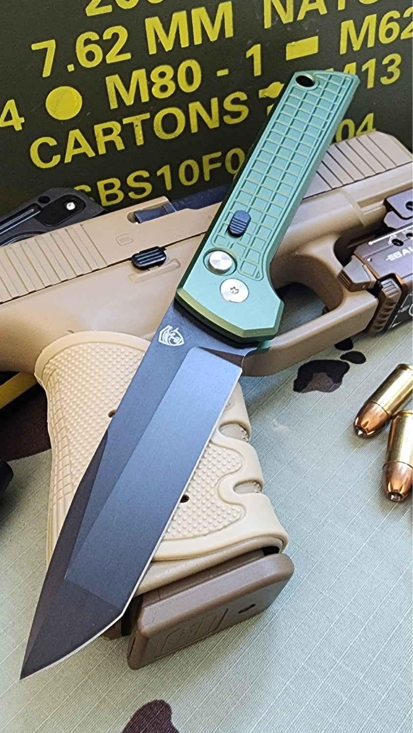 Raptor-9R Striker Automatic Knife OD (Black Tanto 3.5")