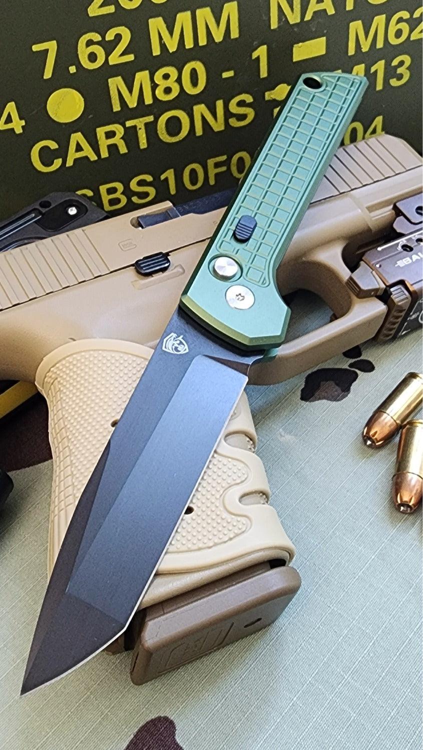 Raptor-9R Striker Automatic Knife OD Black Tanto 3.5 inch tactical blade high-quality tool