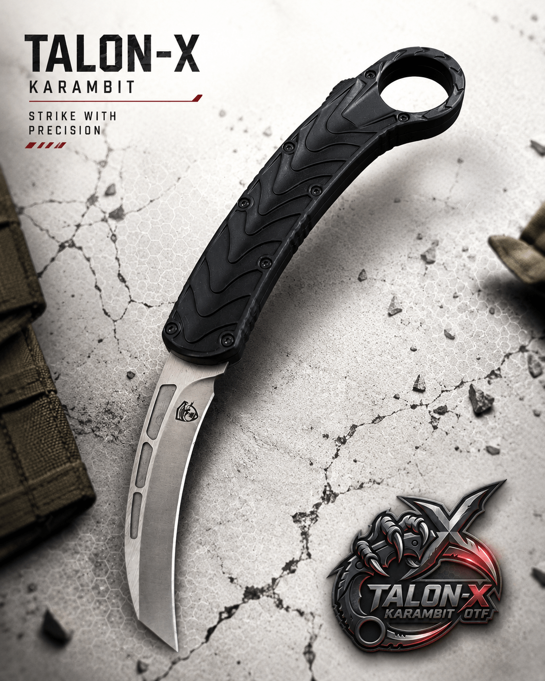 Talon-X Karambit OTF Automatic Knife - Hawksbill Satin