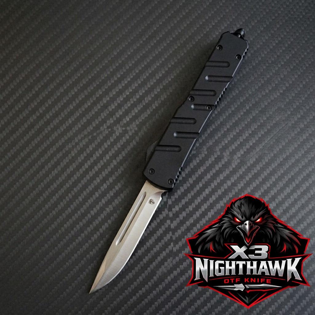 Venom X3 Nighthawk Automatic OTF Knife - Black (Satin DP 3.25")