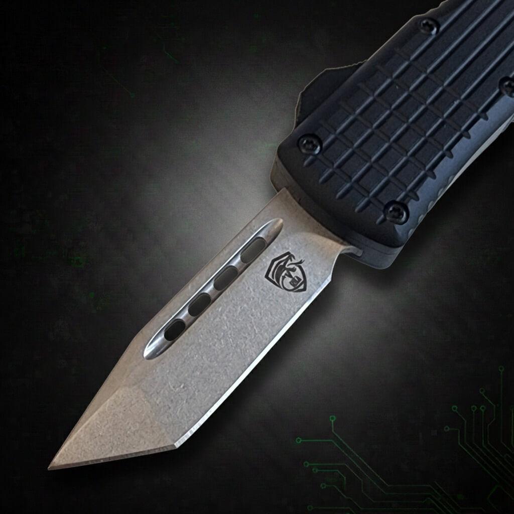 OTF Knife V20 Mini Black Satin Tanto 2.0 - Compact and durable automatic knife