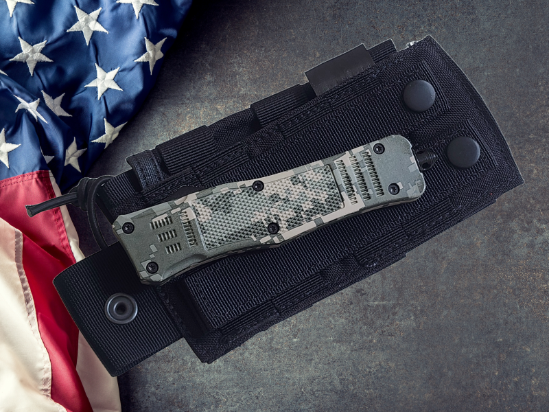 Venom 4TR ELITE Tactical OTF Knife - ACU Camo (Black Spartan 3.4").