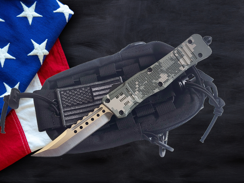 Venom 4TR ELITE Tactical OTF Knife - ACU Camo (Satin Spartan 3.4").