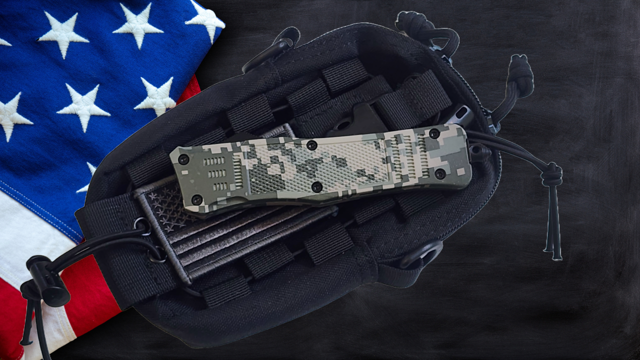 Venom 4TR ELITE Tactical OTF Knife - ACU Camo (Satin Tanto Par Ser 3.4").