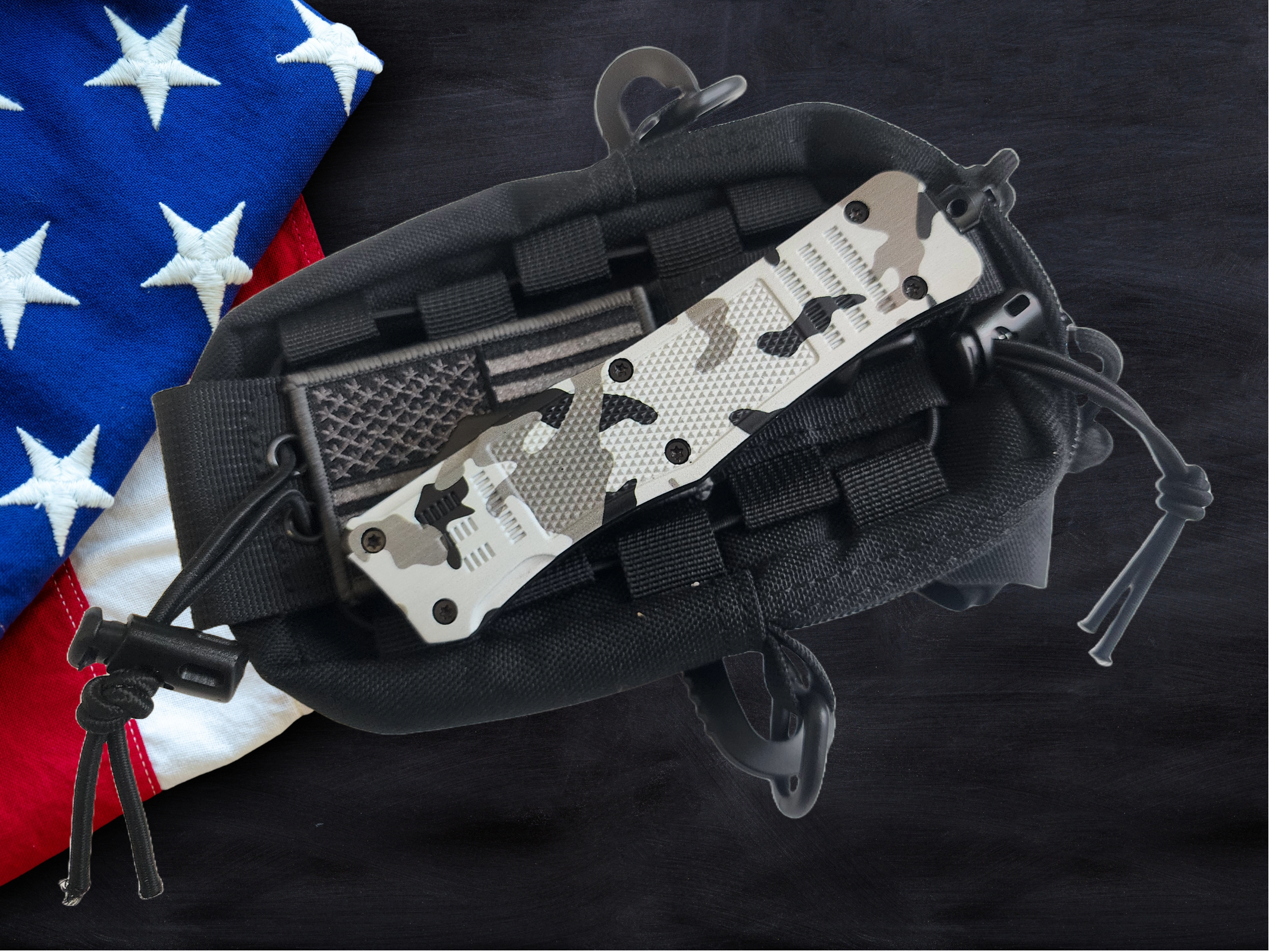 Venom 4TR ELITE Tactical OTF Knife - Armor Camo (Satin Double Edge 3.4").