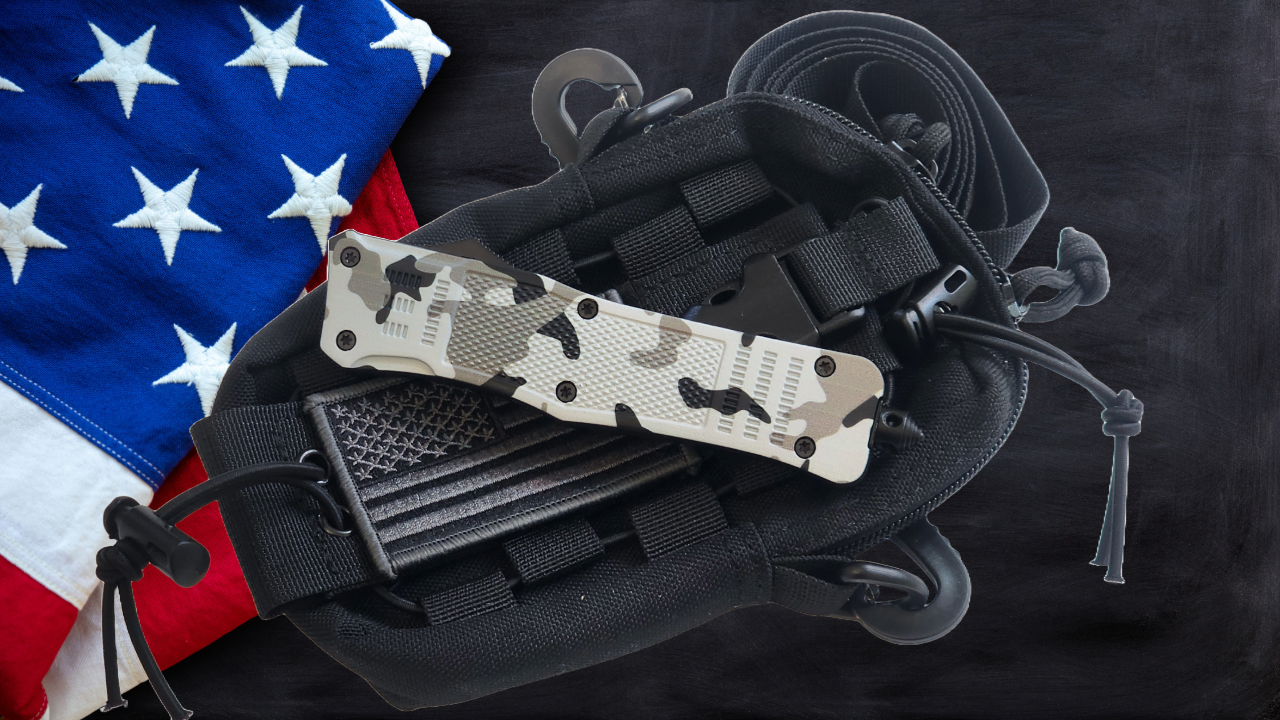 Venom 4TR ELITE Tactical OTF Knife - Armor Camo (Satin Drop Point Par Ser 3.4").