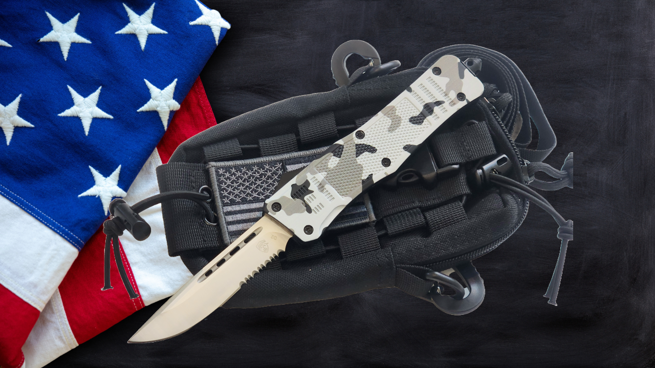 Venom 4TR ELITE Tactical OTF Knife - Armor Camo (Satin Drop Point Par Ser 3.4").