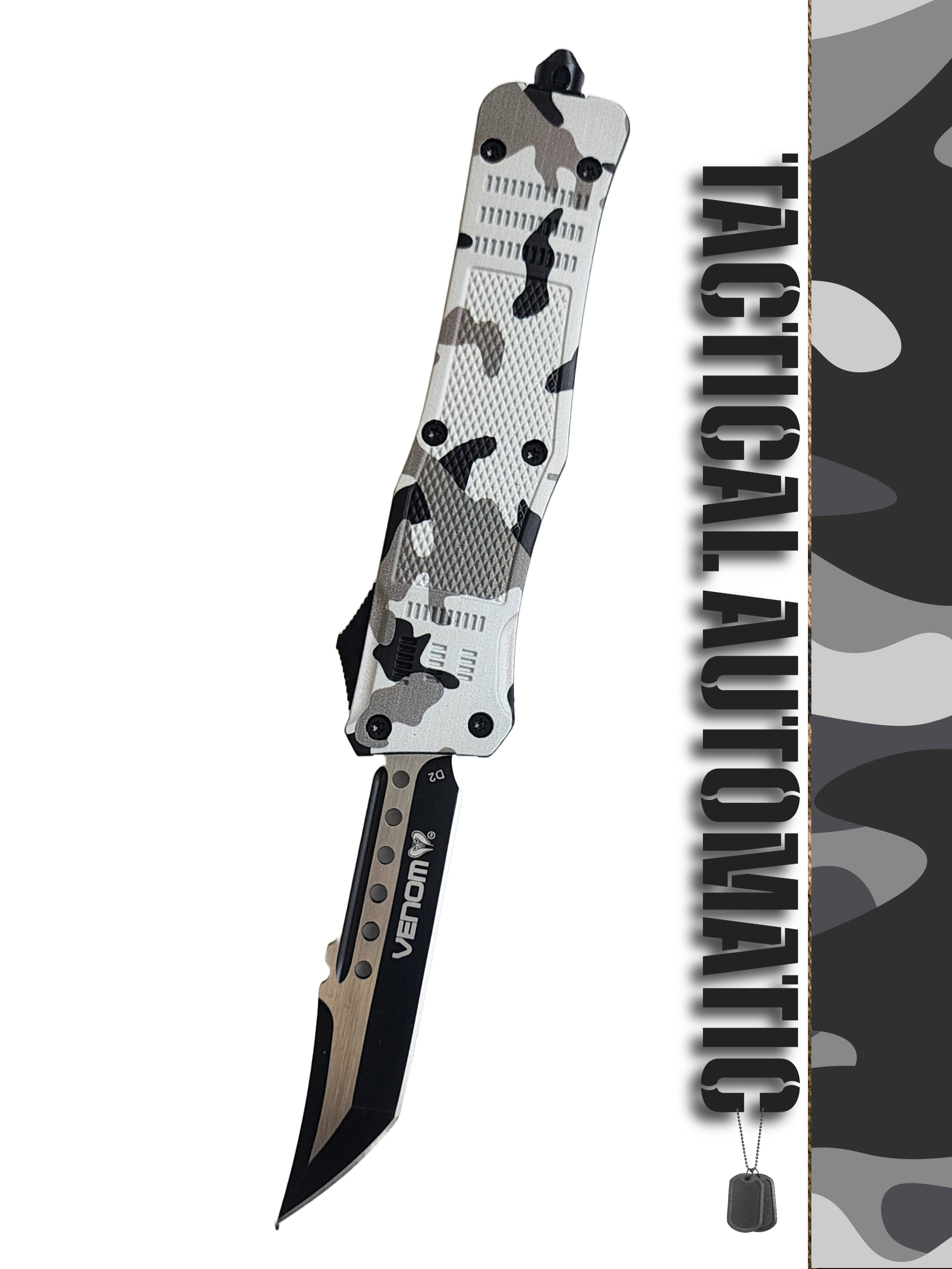 Venom 4TR ELITE Tactical OTF Knife - Armor Camo (Spartan 3.4").