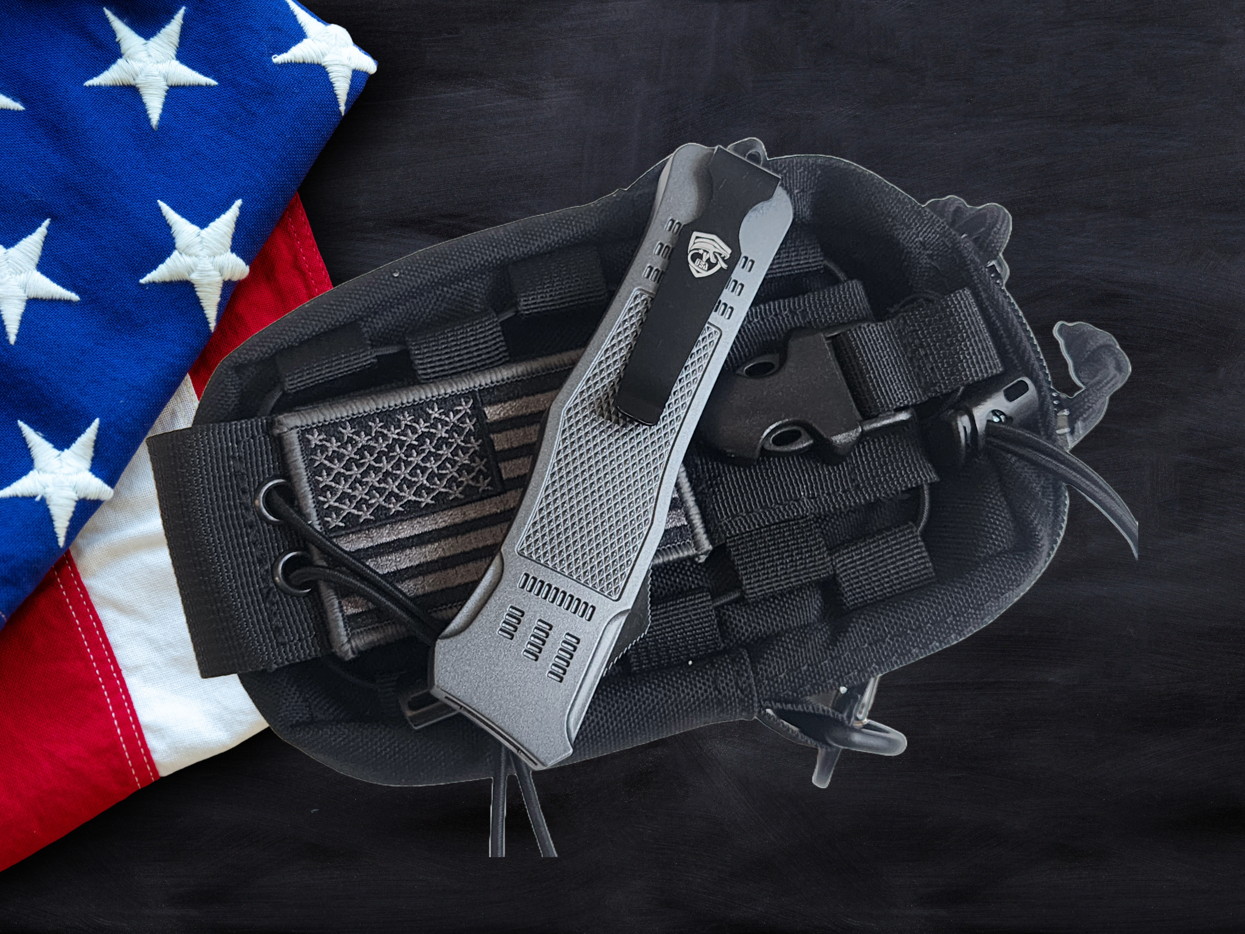 Venom 4TR ELITE Tactical OTF Knife - Battle Gray (Satin Double Edge 3.4").