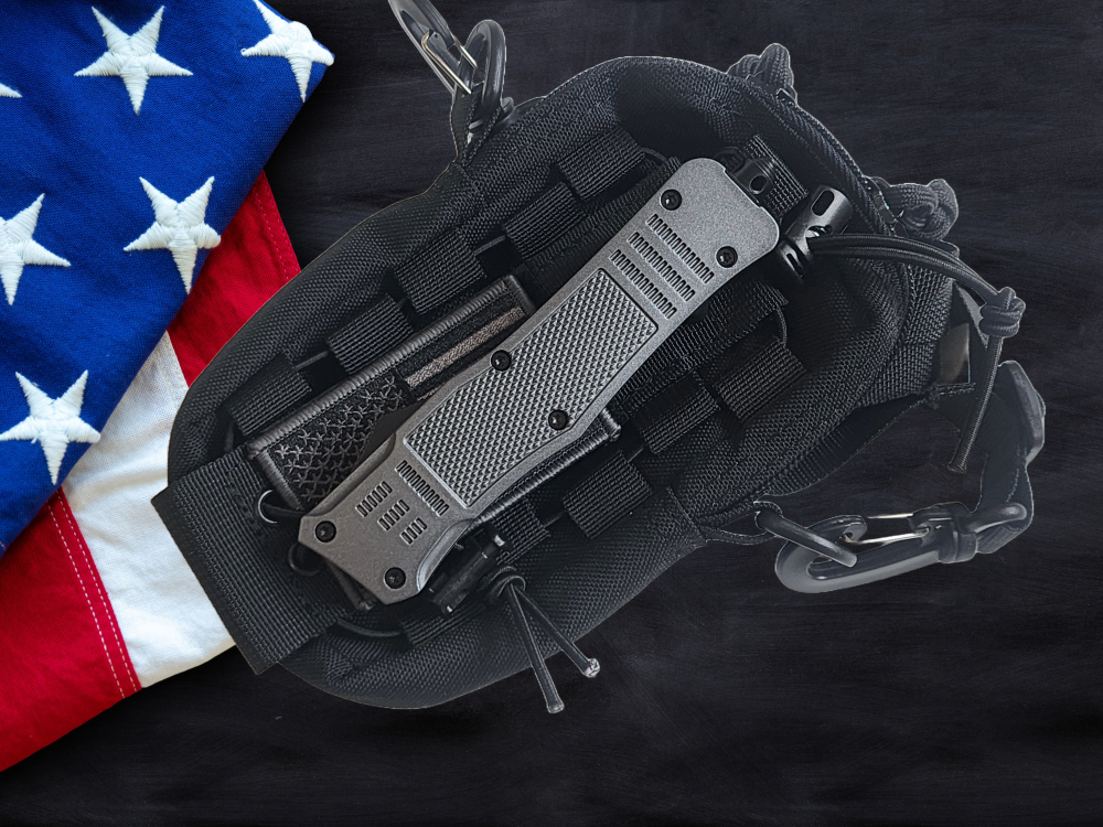 Venom 4TR ELITE Tactical OTF Knife - Battle Gray (Black Tanto Par Ser 3.4").