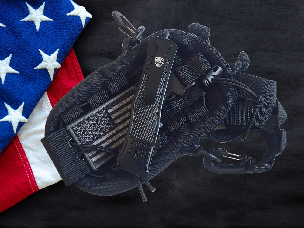 Venom 4TR ELITE Tactical OTF Knife - Black (Black Double Edge 3.4").