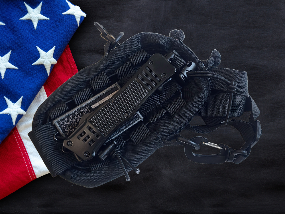 Venom 4TR ELITE Tactical OTF Knife - Black (Black Tanto Par Ser 3.4").