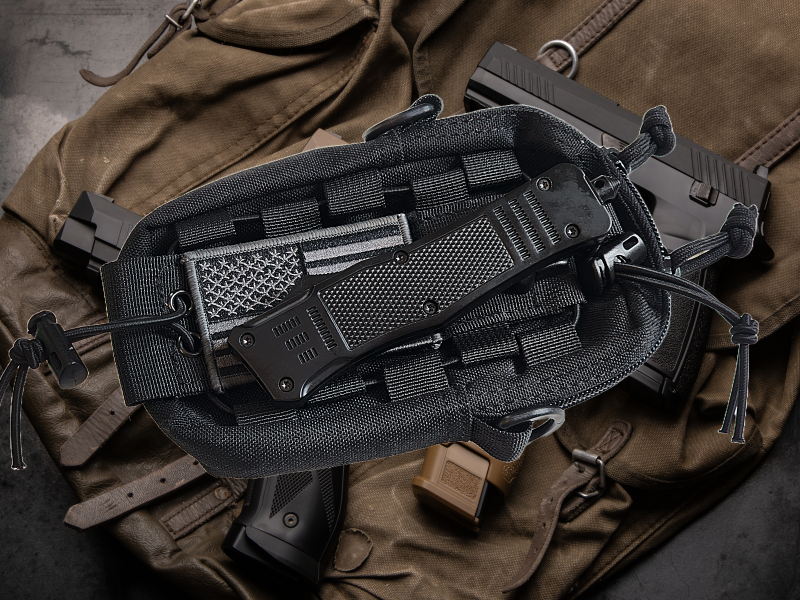 Venom 4TR ELITE Tactical OTF Knife - Black (Satin Double Edge 3.4").