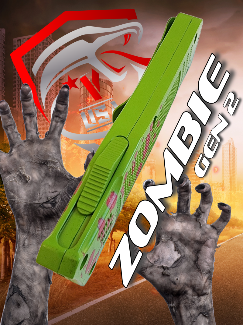 Venom 4TR ELITE Zombie Gen 2 OTF Knife - (Black Double Edge 3.4).