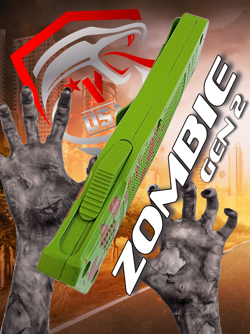 Venom 4TR ELITE Zombie Gen 2 OTF Knife - (Black Double Edge 3.4).