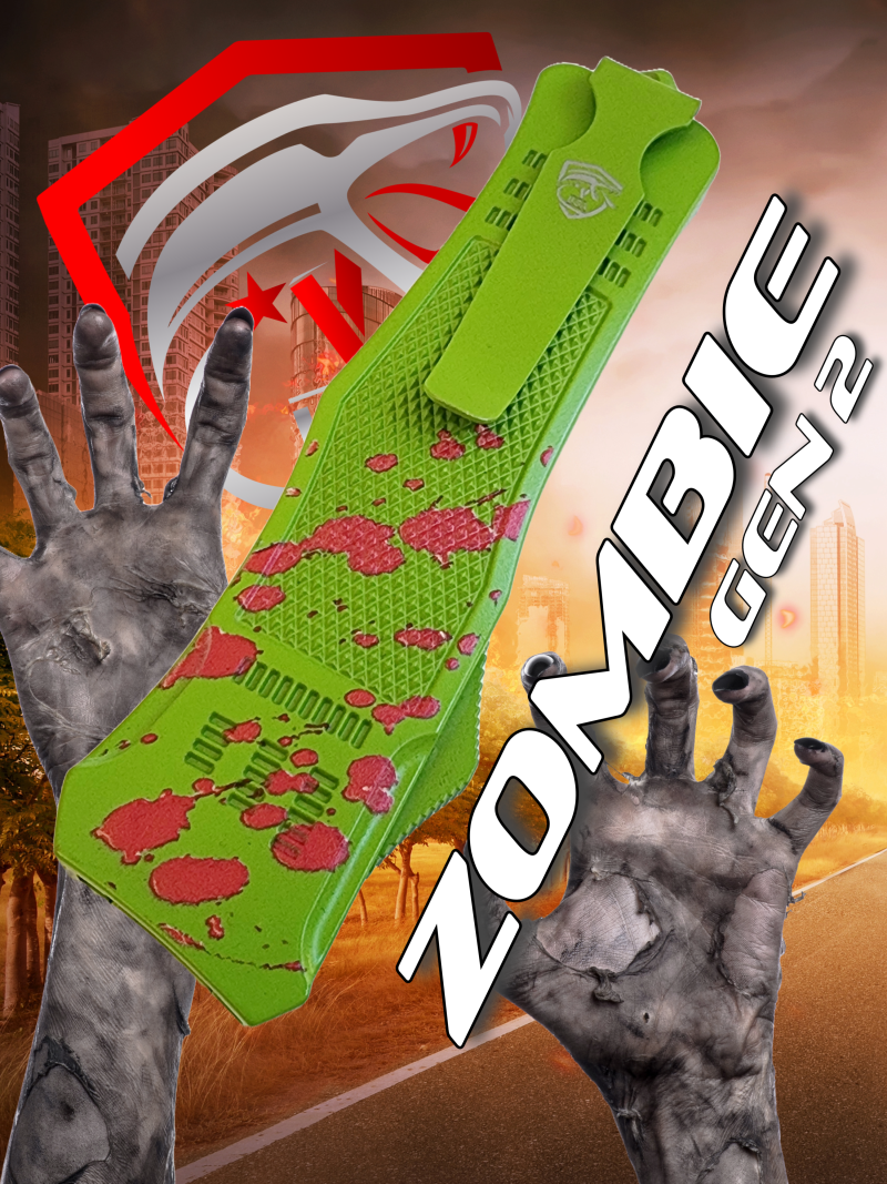 Venom 4TR ELITE Zombie Gen 2 OTF Knife - (Black Double Edge 3.4).