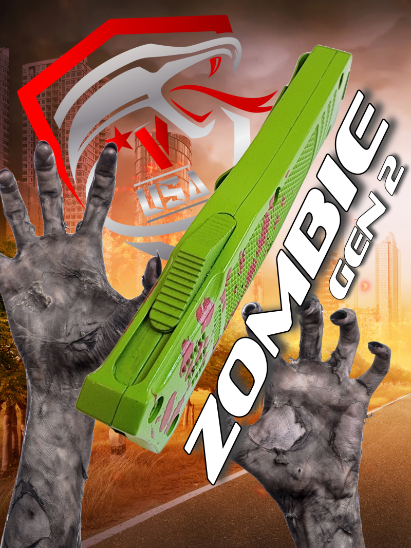 Venom 4TR ELITE Zombie Gen 2 OTF Knife - (Black Drop Point Par Ser 3.4).