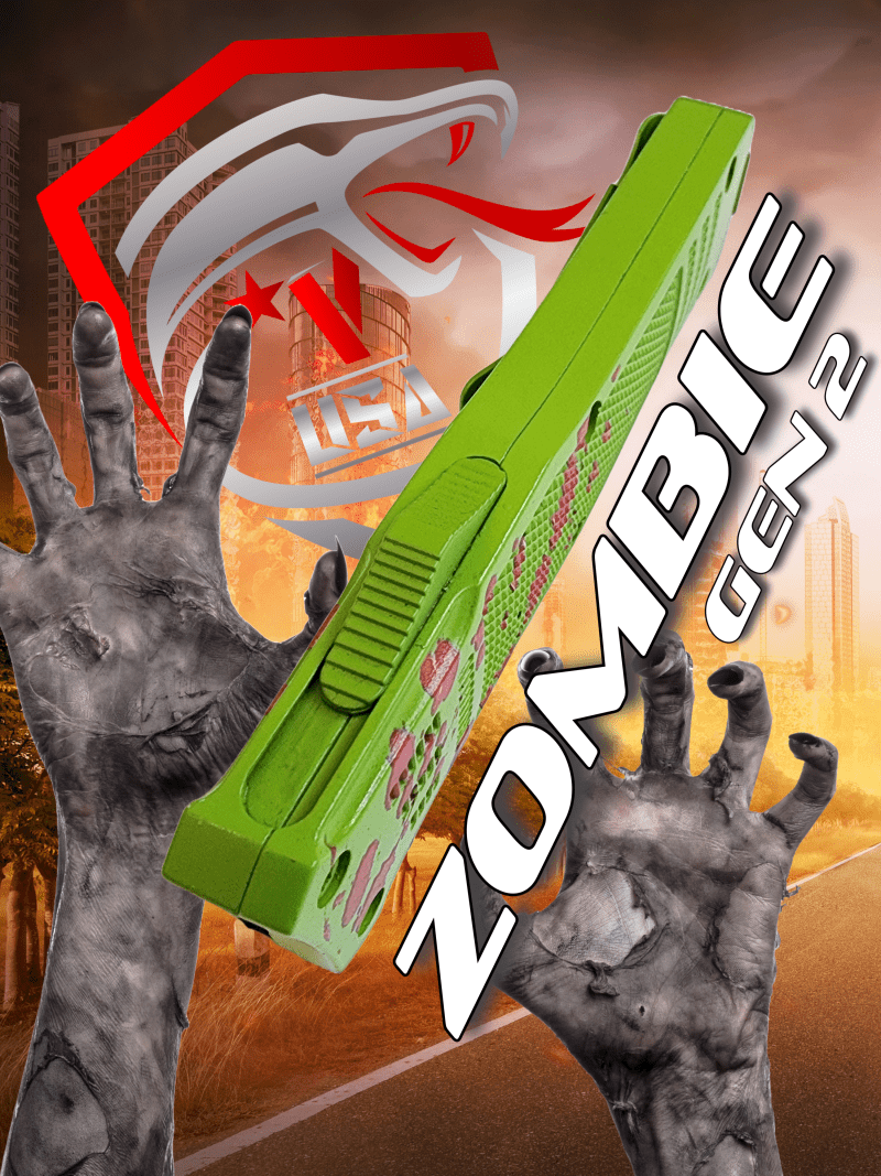 Venom 4TR ELITE Zombie Gen 2 OTF Knife - (Black Drop Point Par Ser 3.4).
