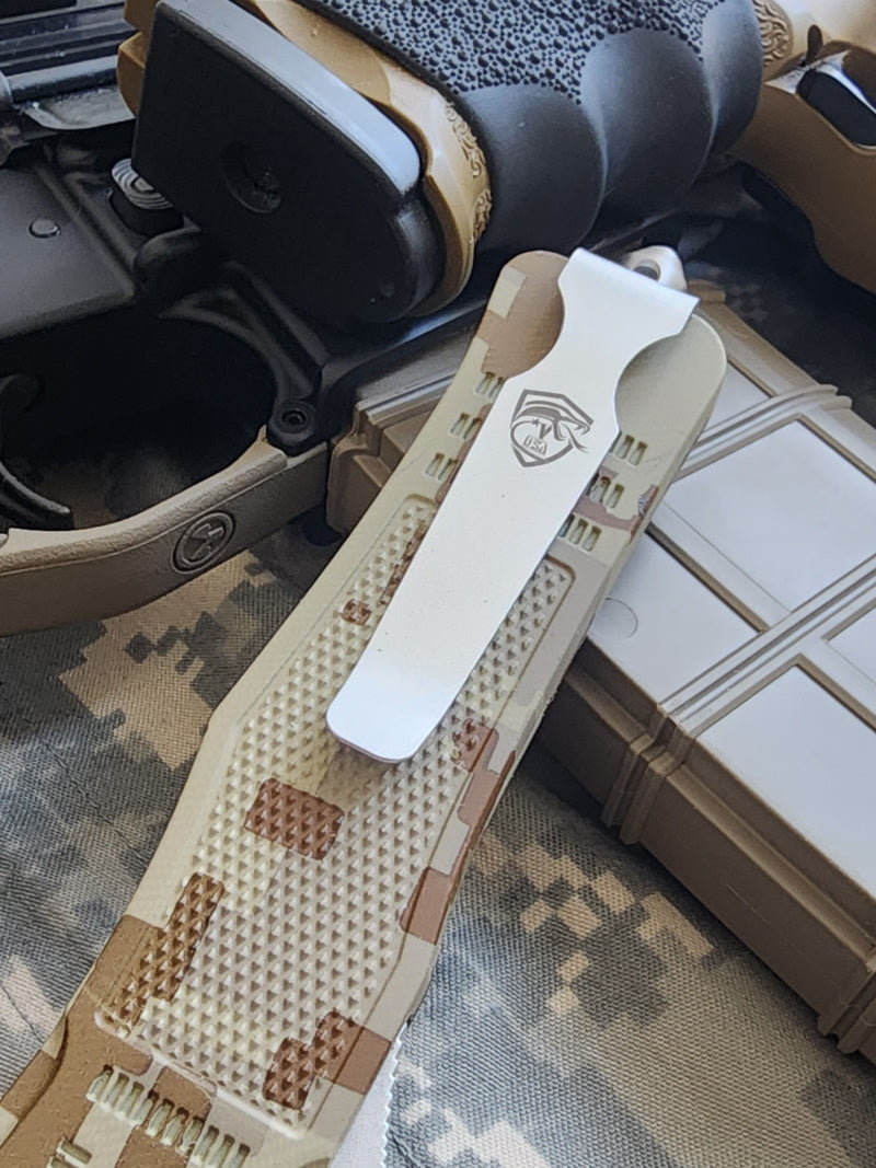 Venom 4TR Ultra ELITE OTF Knife - Digital Camo (Satin Tanto Par Ser 3.4").