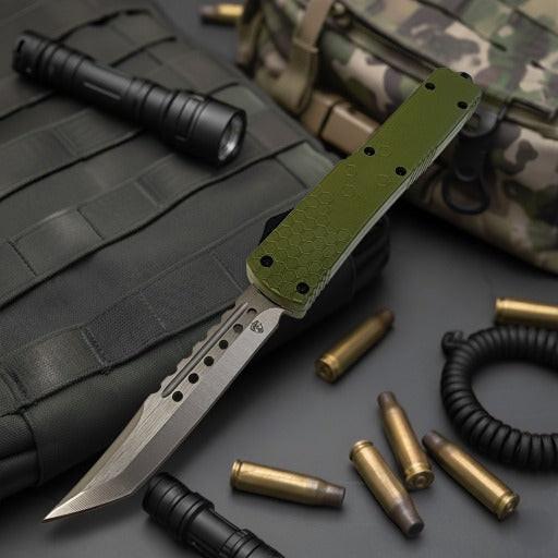 Venom Hex Force OD Tanto 3.25 inch knife featuring durable blade design and tactical performance