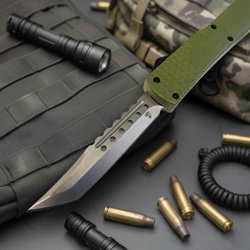 Venom Hex Force OD Tanto 3.25 inch knife featuring durable blade design and tactical performance