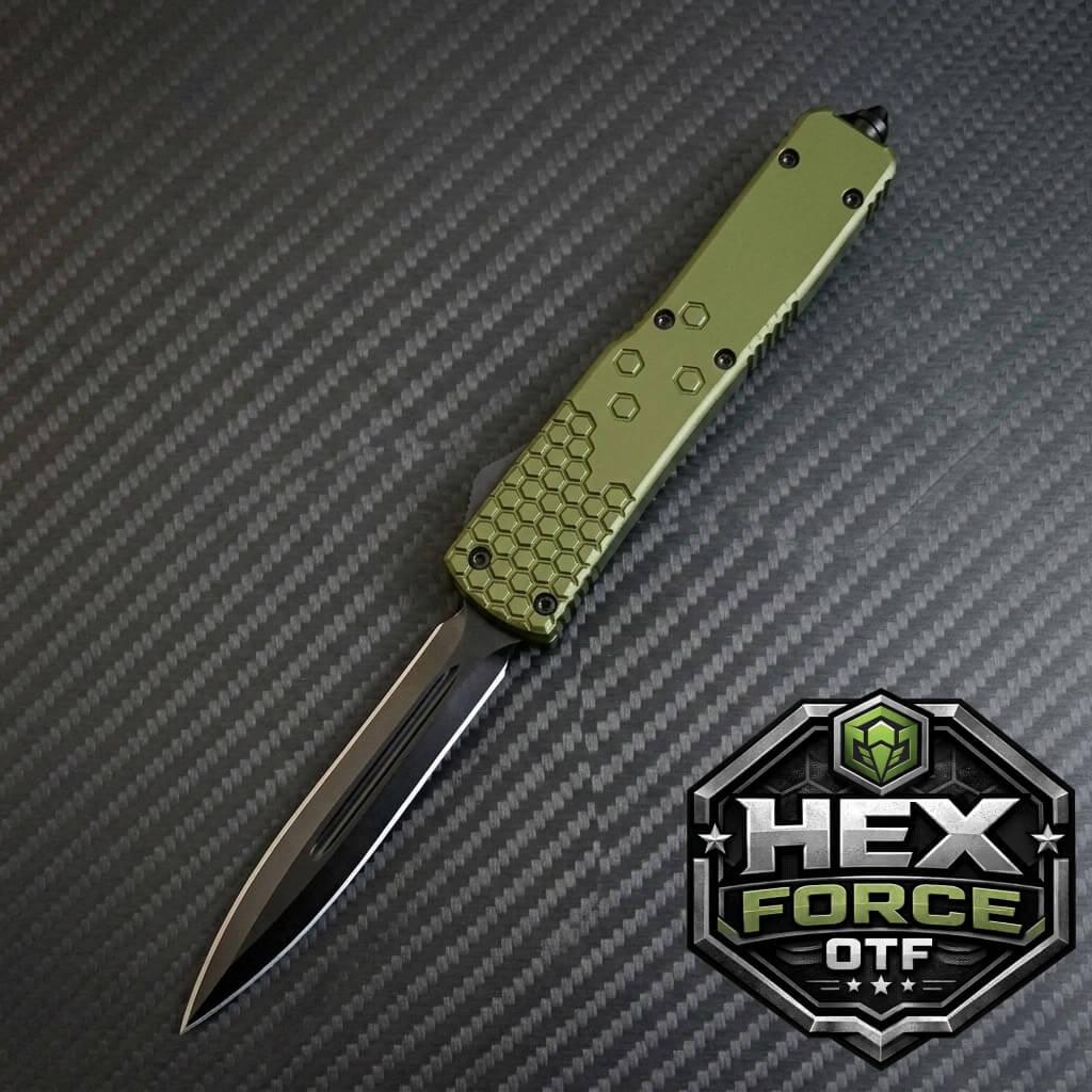 Venom Hex Force OTF blade in Black DE 3.25 - premium tactical knife with superior craftsmanship and sleek design