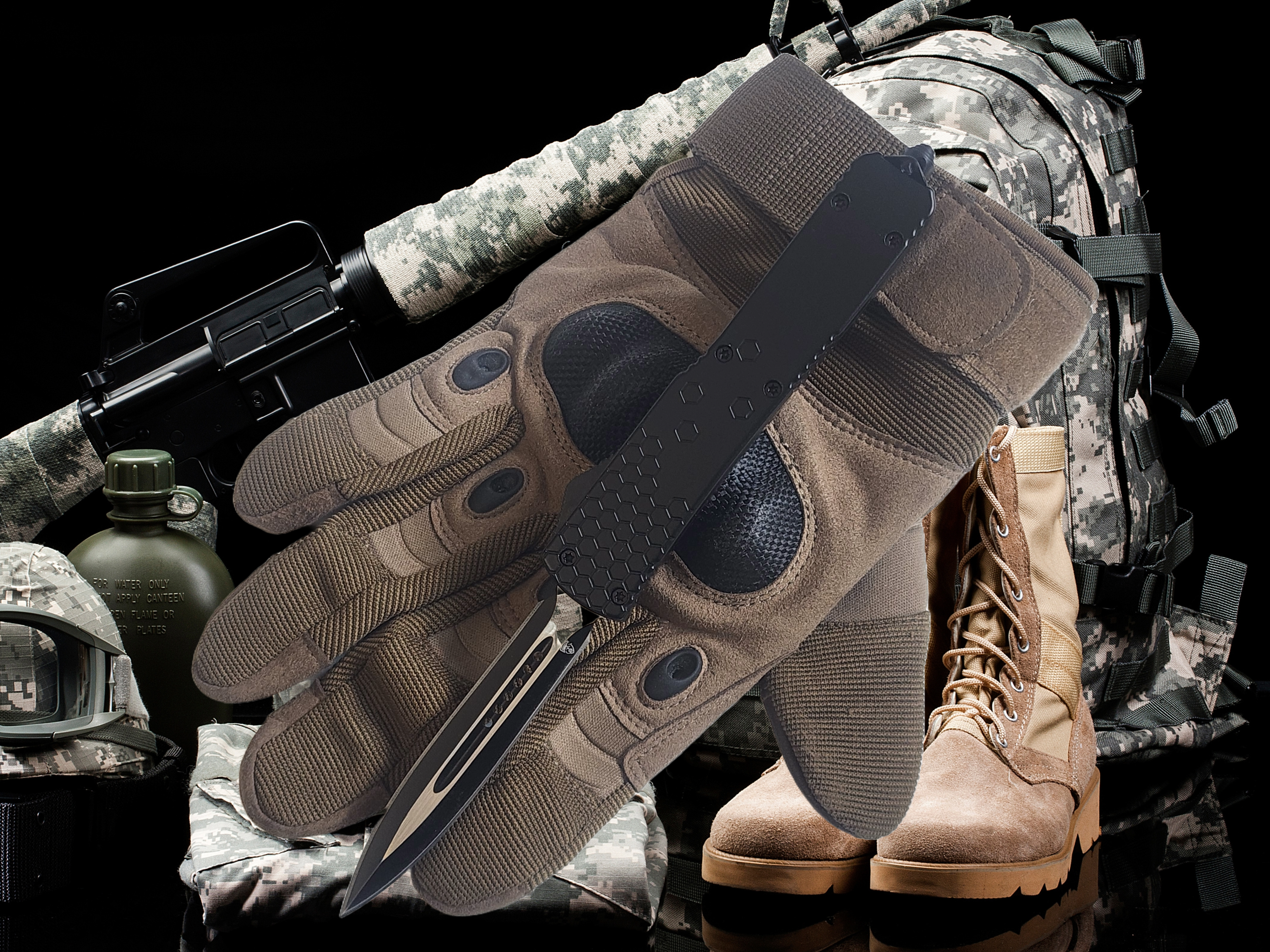 Venom Hex Force OTF Knife - Black (Double Edge 3.25").