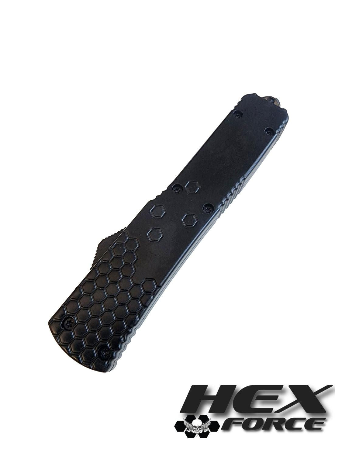 Venom Hex Force OTF Knife - Black (Satin Spartan 3.25")