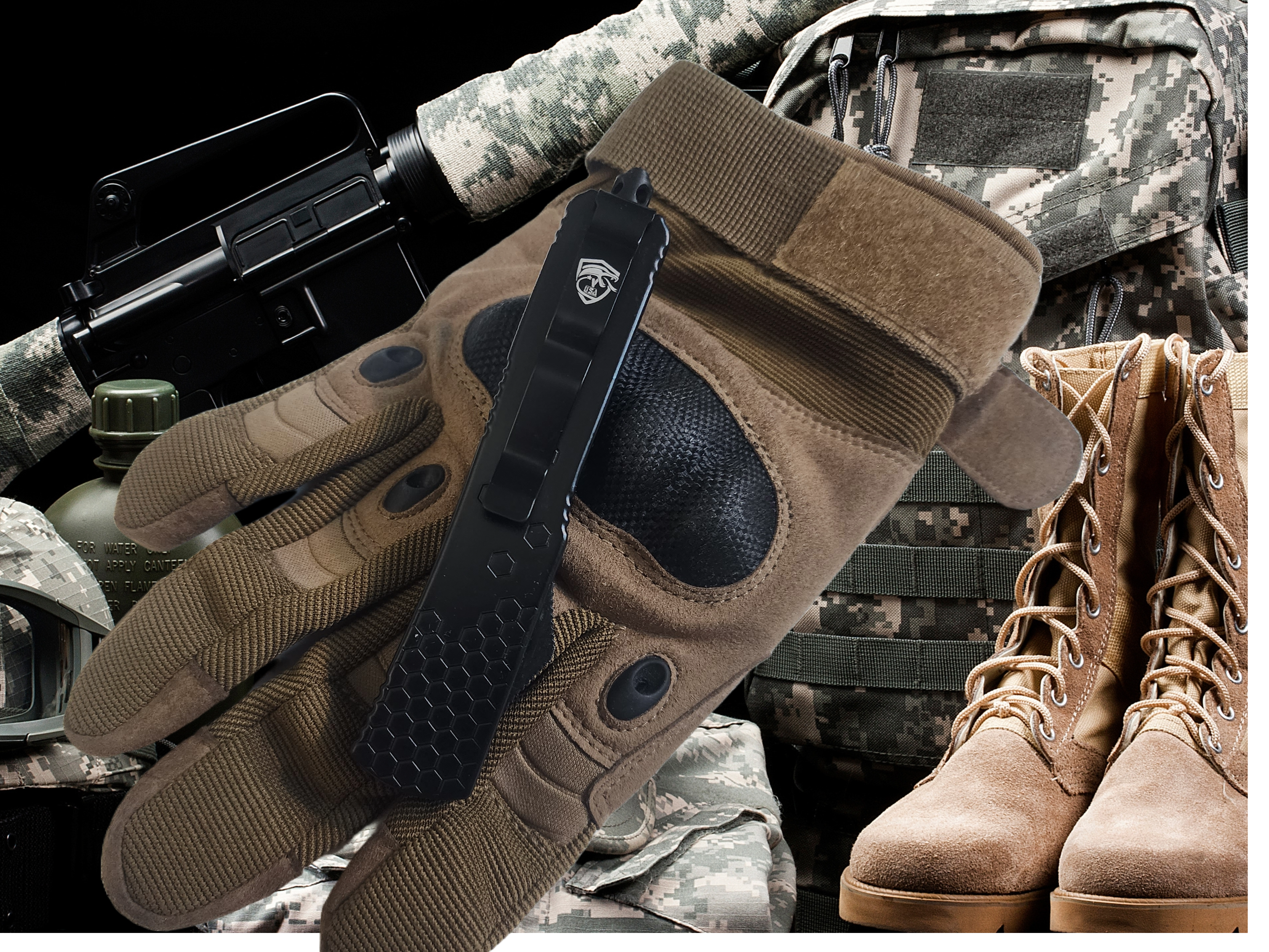 Venom Hex Force OTF Knife - Black (Satin Tanto 3.25").