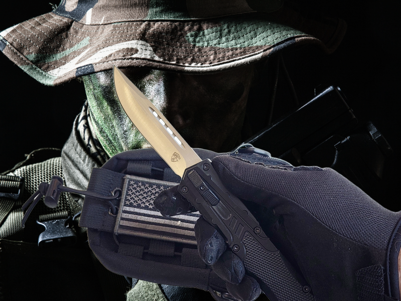 Venom Recon 3 Automatic OTF Knife - Black (Satin Drop Point 3.25").