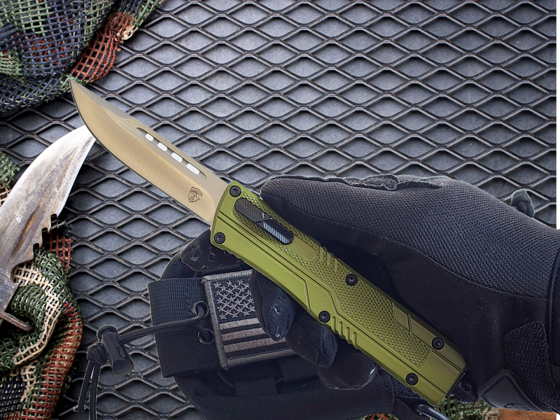 Venom S.T.A.L.K.E.R. OTF Knife - OD (Satin Drop Point 3.25").