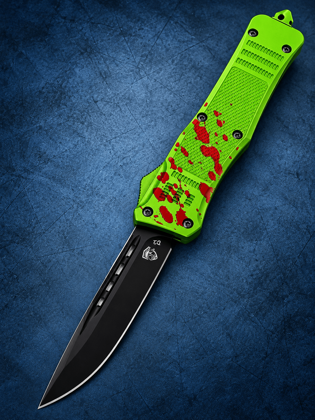 Venom USA 4TR ELITE Zombie Gen 2 Double Action OTF Automatic Knife – 3.75 Black Drop Point Blade