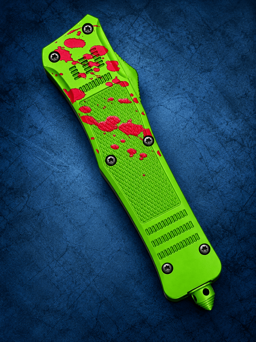 Venom USA 4TR ELITE Zombie Gen 2 Double Action OTF Automatic Knife – 3.75 Black Drop Point Blade