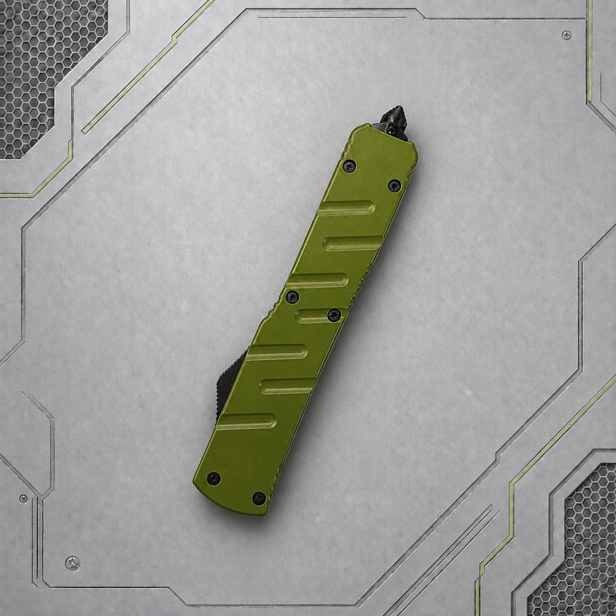 Venom X3 Nighthawk Double-Action OTF Knife – OD Green, 3.25 Satin Spartan Blade