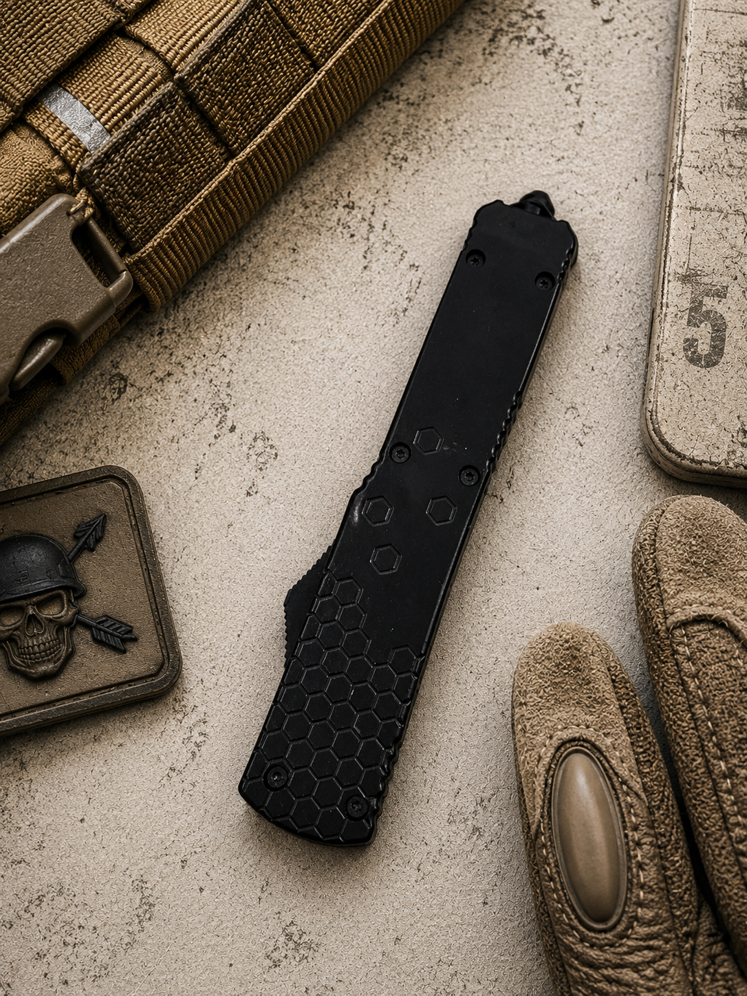 Venom USA™ HEX Force OTF Automatic Knife – Black (3.25 Black DE)