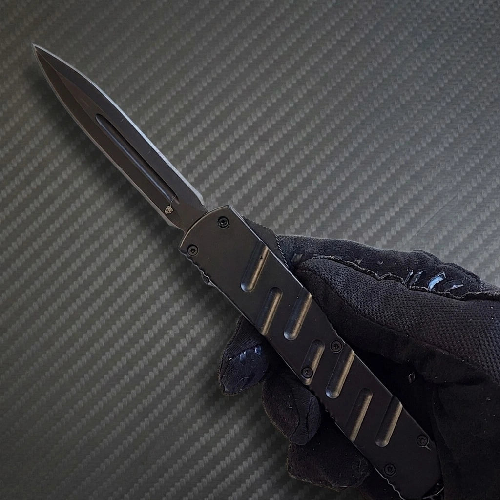 Venom X3 Nighthawk Automatic OTF Knife - Black (Black DE 3.25")