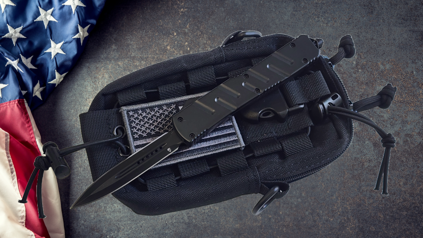 Venom X3 Nighthawk Automatic OTF Knife - Black (Black Double Edge 3.25").