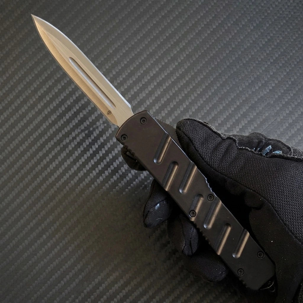 Venom X3 Nighthawk Automatic OTF Knife - Black (Satin DE 3.25")