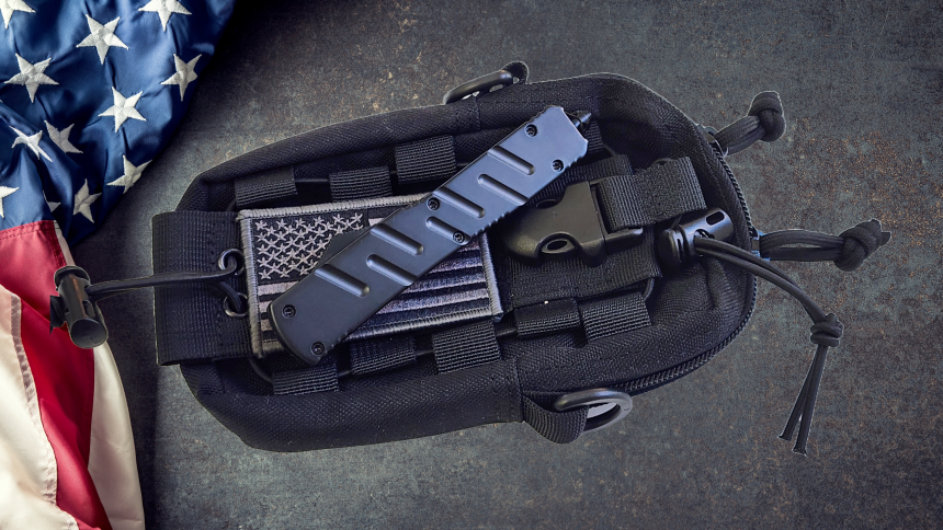 Venom X3 Nighthawk Automatic OTF Knife - Black (Black Double Edge 3.25").